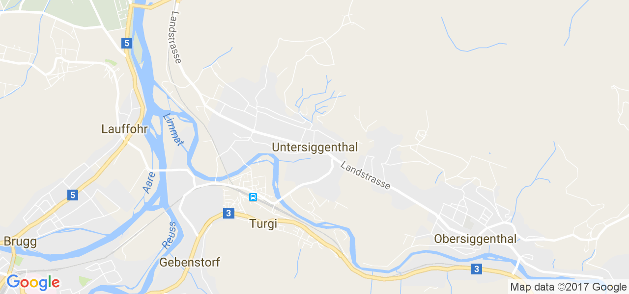 map de la ville de Untersiggenthal