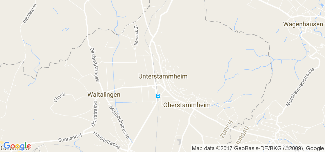 map de la ville de Unterstammheim