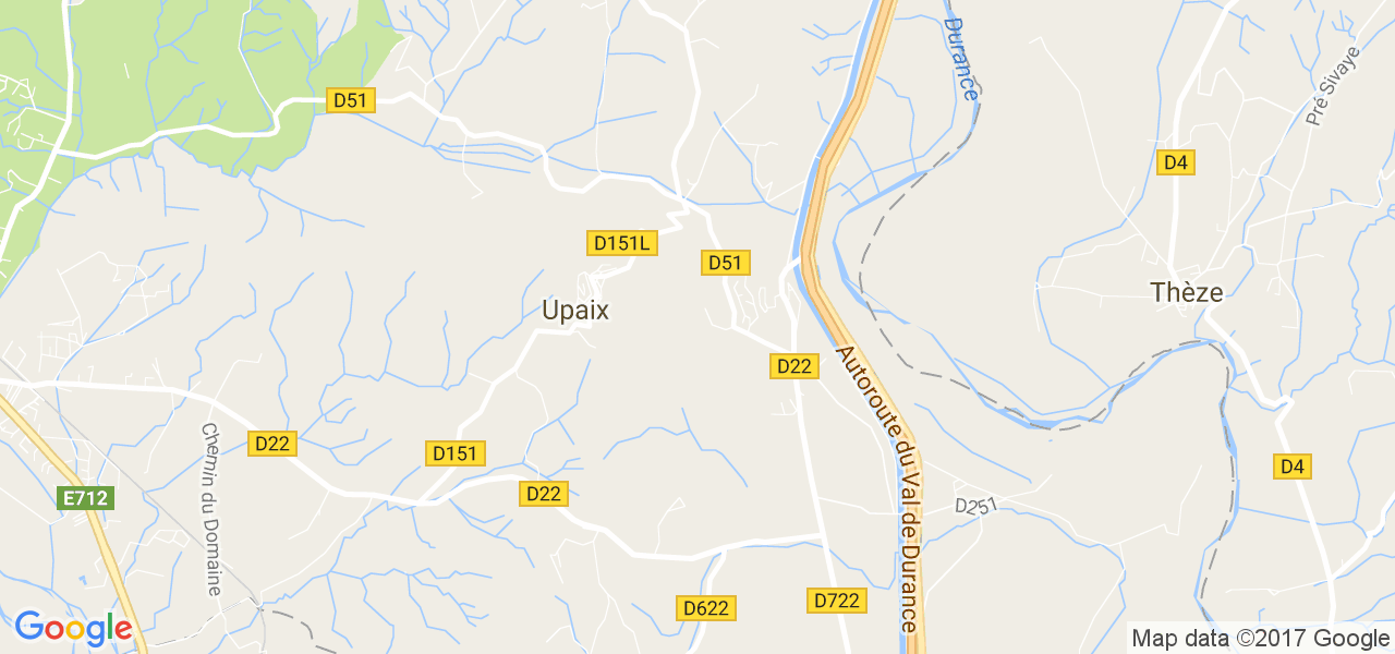 map de la ville de Upaix