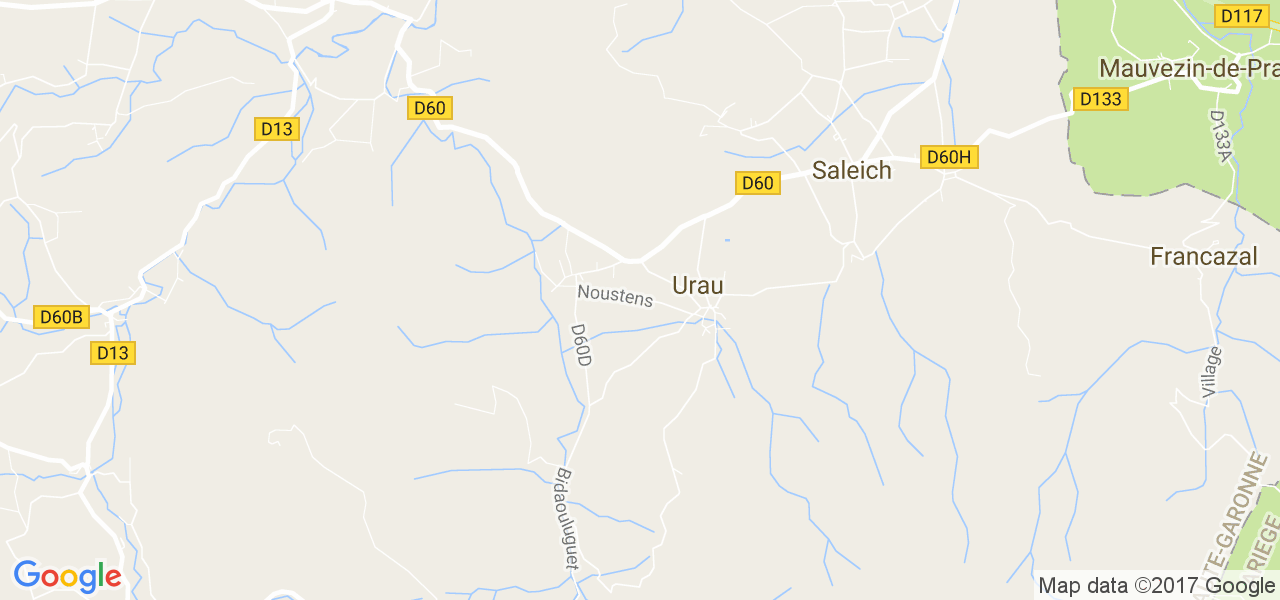 map de la ville de Urau