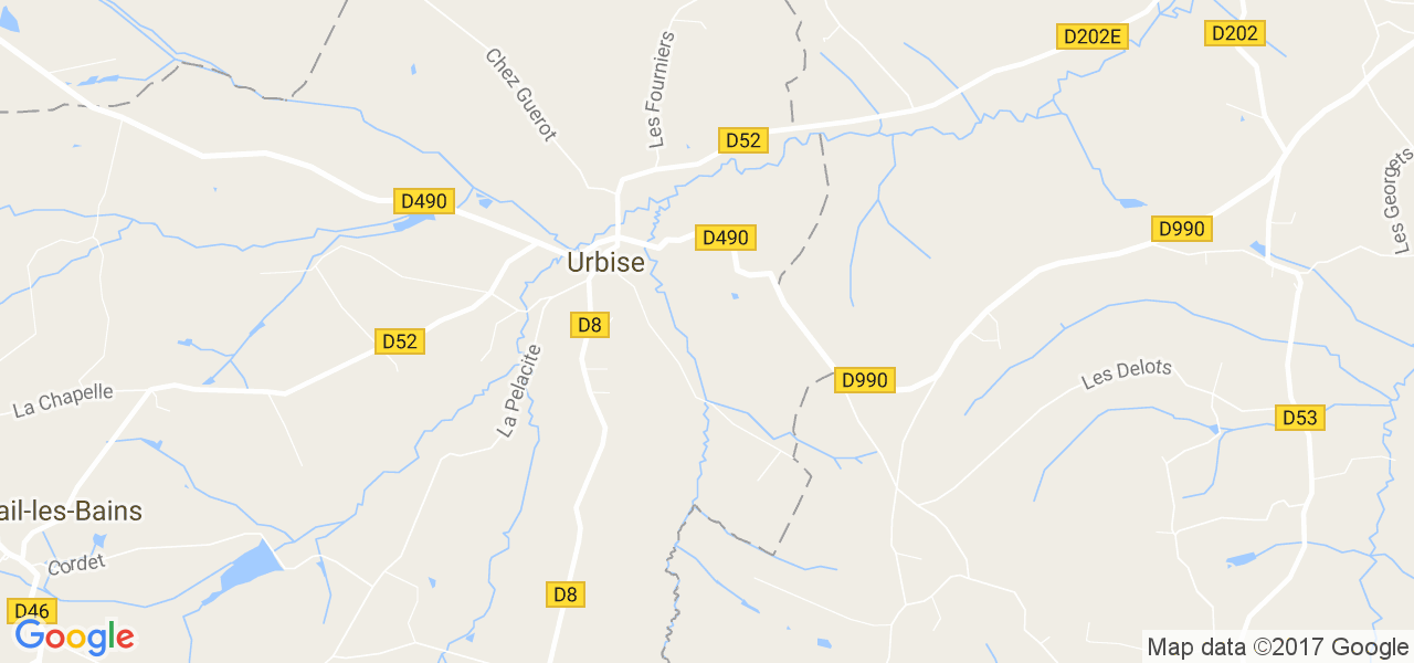 map de la ville de Urbise