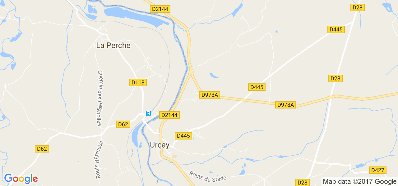 map de la ville de Urçay