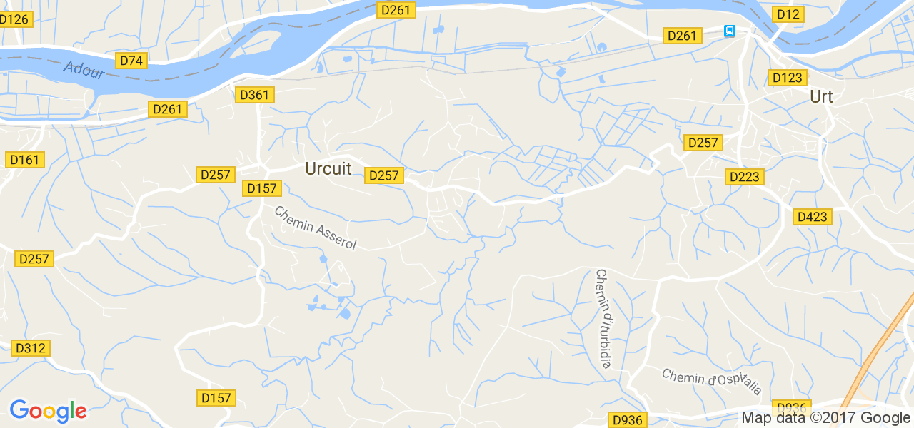 map de la ville de Urcuit