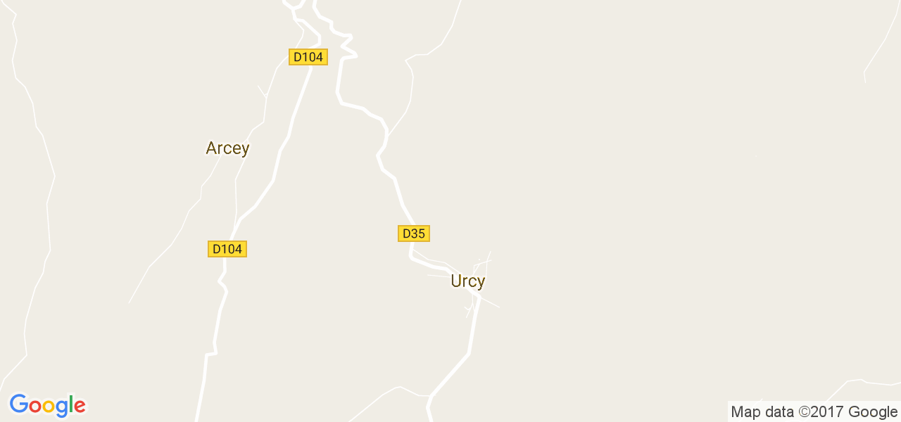 map de la ville de Urcy