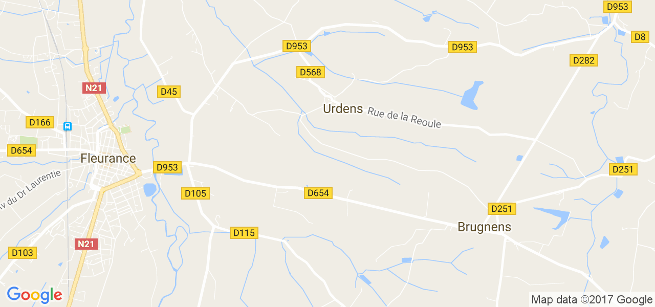 map de la ville de Urdens