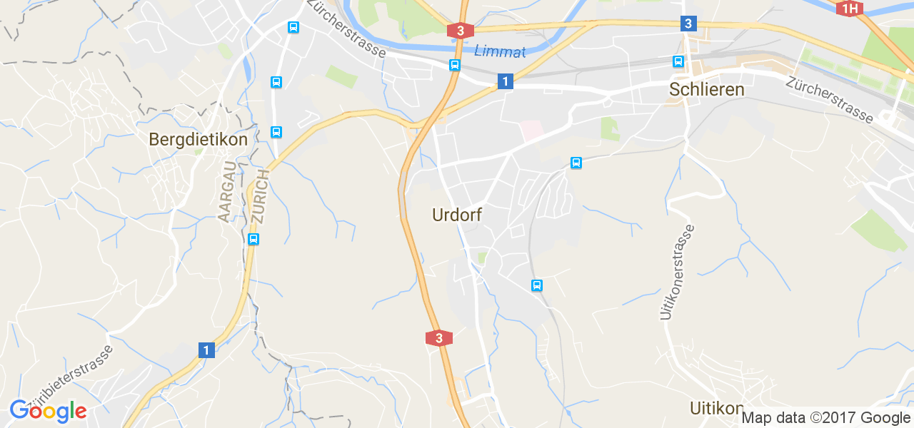 map de la ville de Urdorf