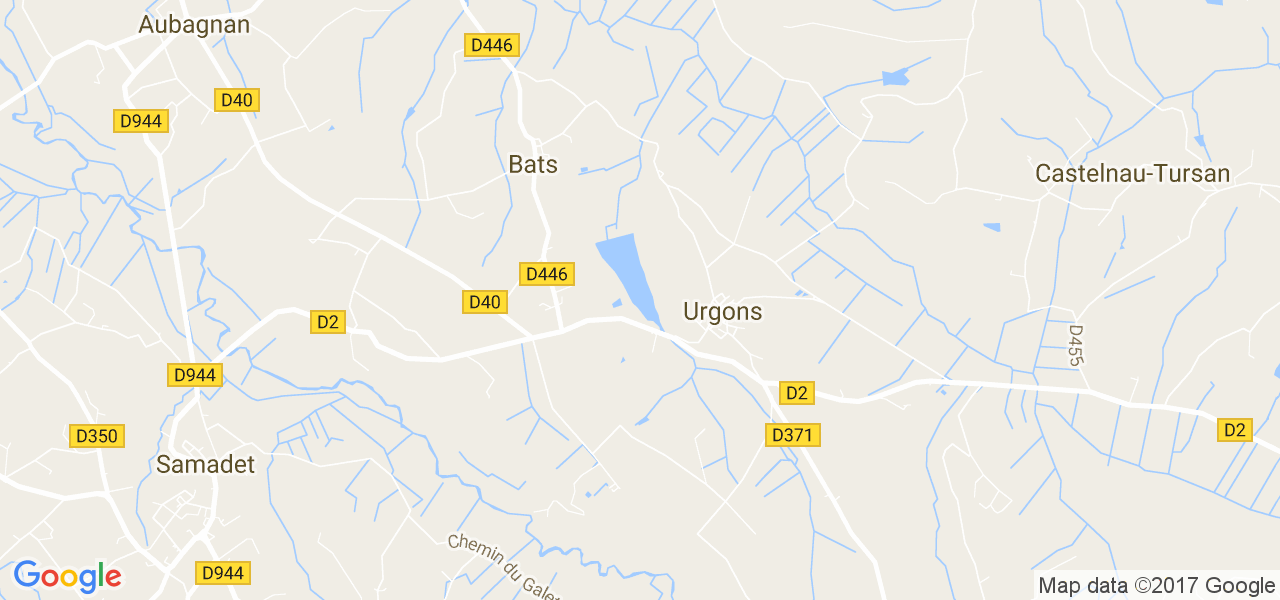 map de la ville de Urgons