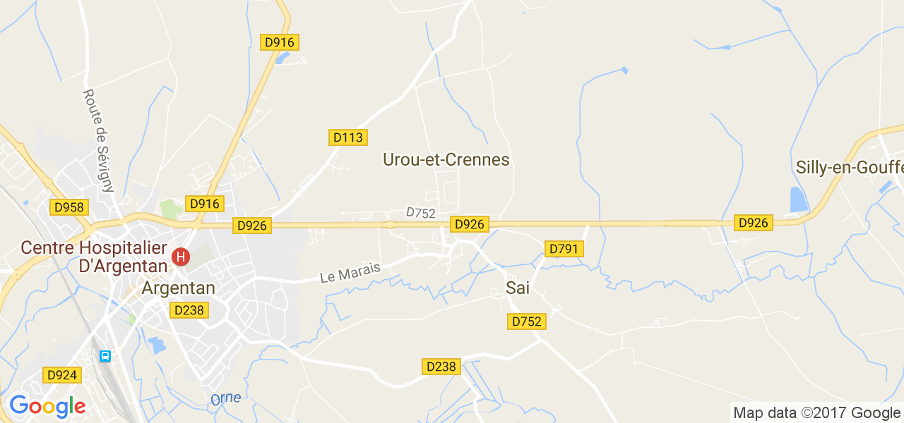 map de la ville de Urou-et-Crennes