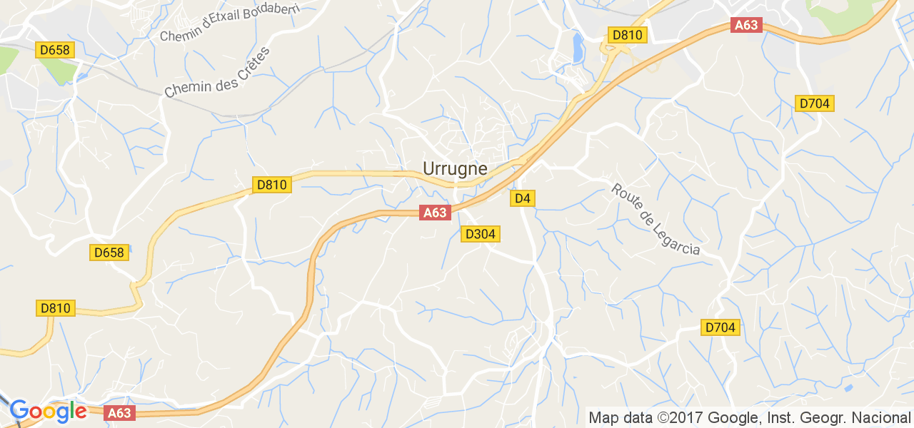 map de la ville de Urrugne