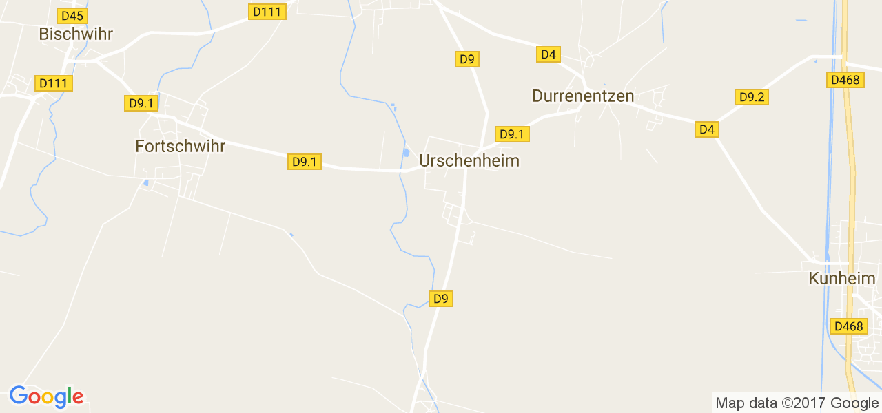 map de la ville de Urschenheim