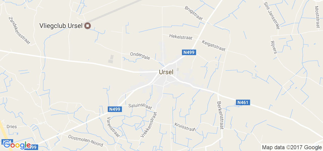 map de la ville de Ursel