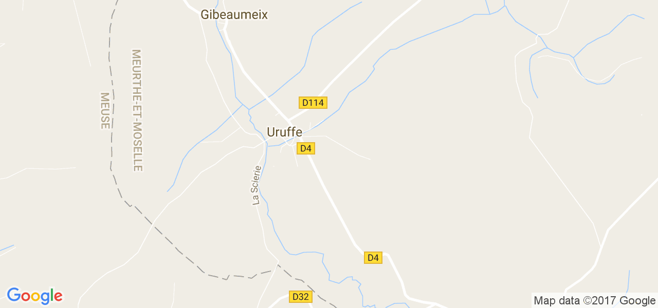 map de la ville de Uruffe