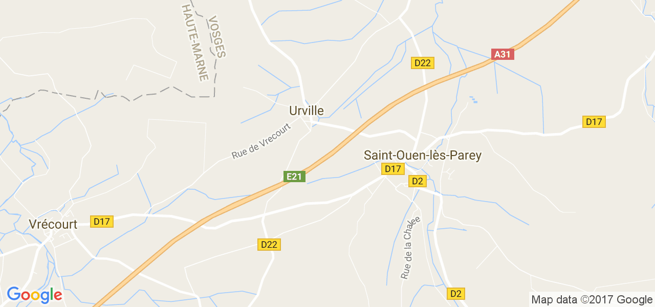 map de la ville de Urville