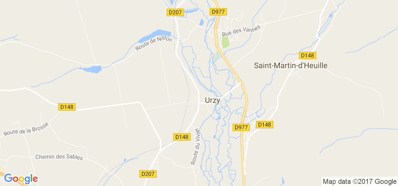 map de la ville de Urzy