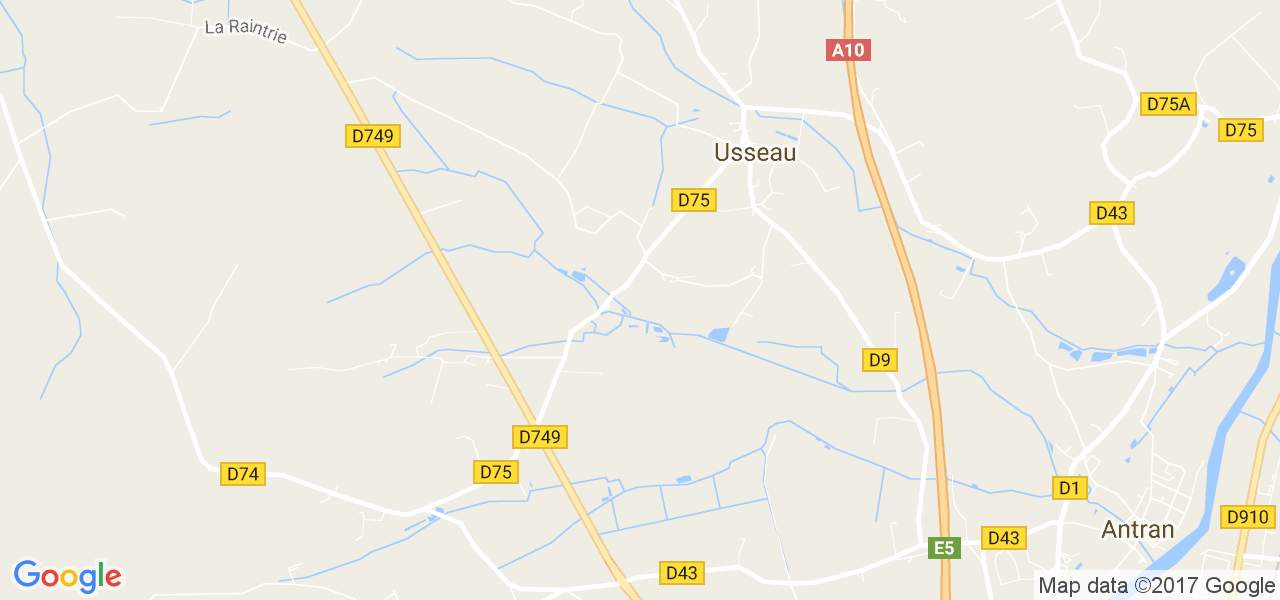 map de la ville de Usseau