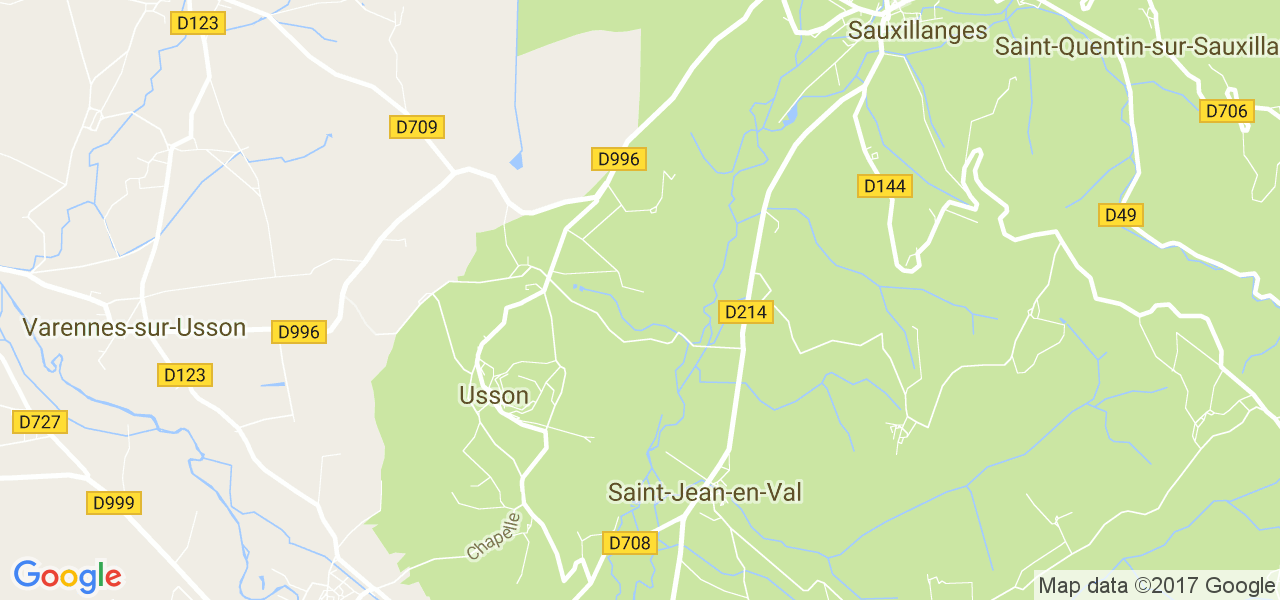 map de la ville de Usson