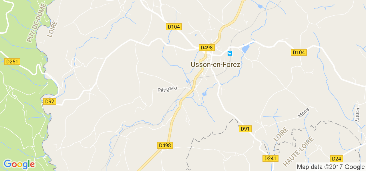 map de la ville de Usson-en-Forez