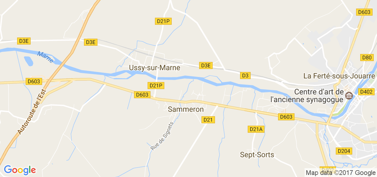 map de la ville de Ussy-sur-Marne