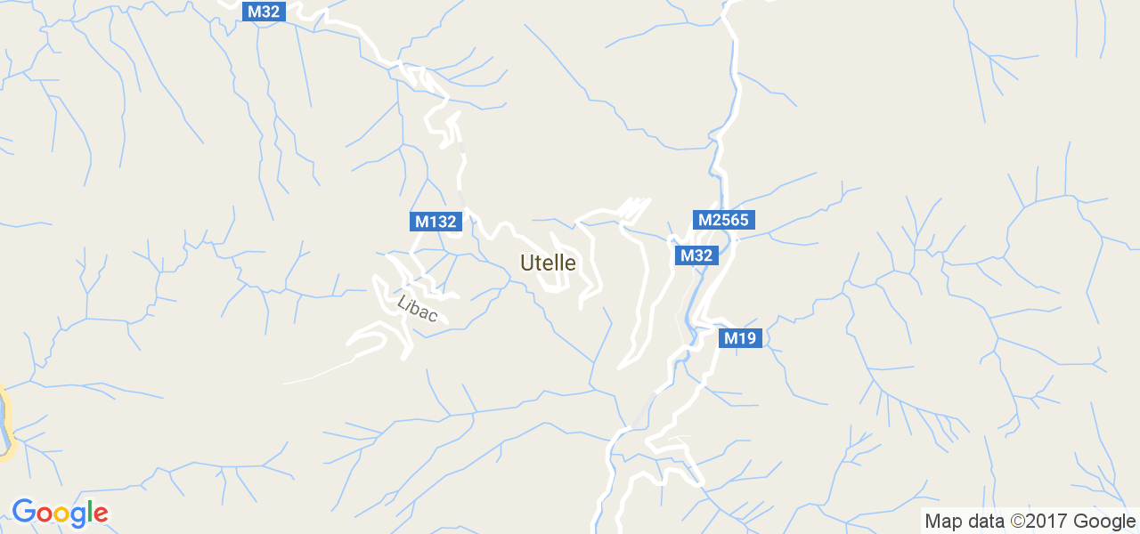 map de la ville de Utelle