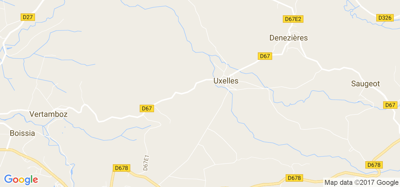 map de la ville de Uxelles