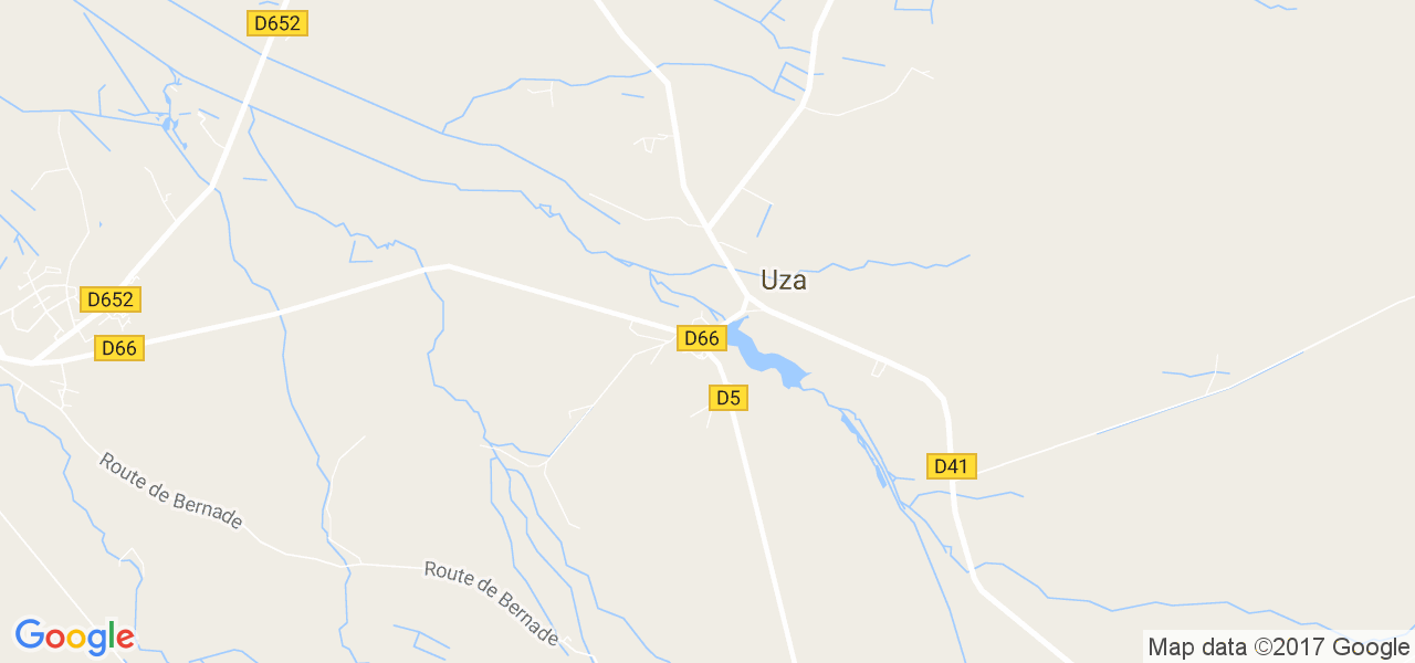 map de la ville de Uza