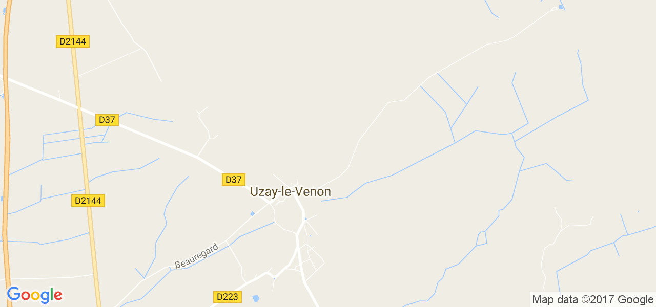 map de la ville de Uzay-le-Venon