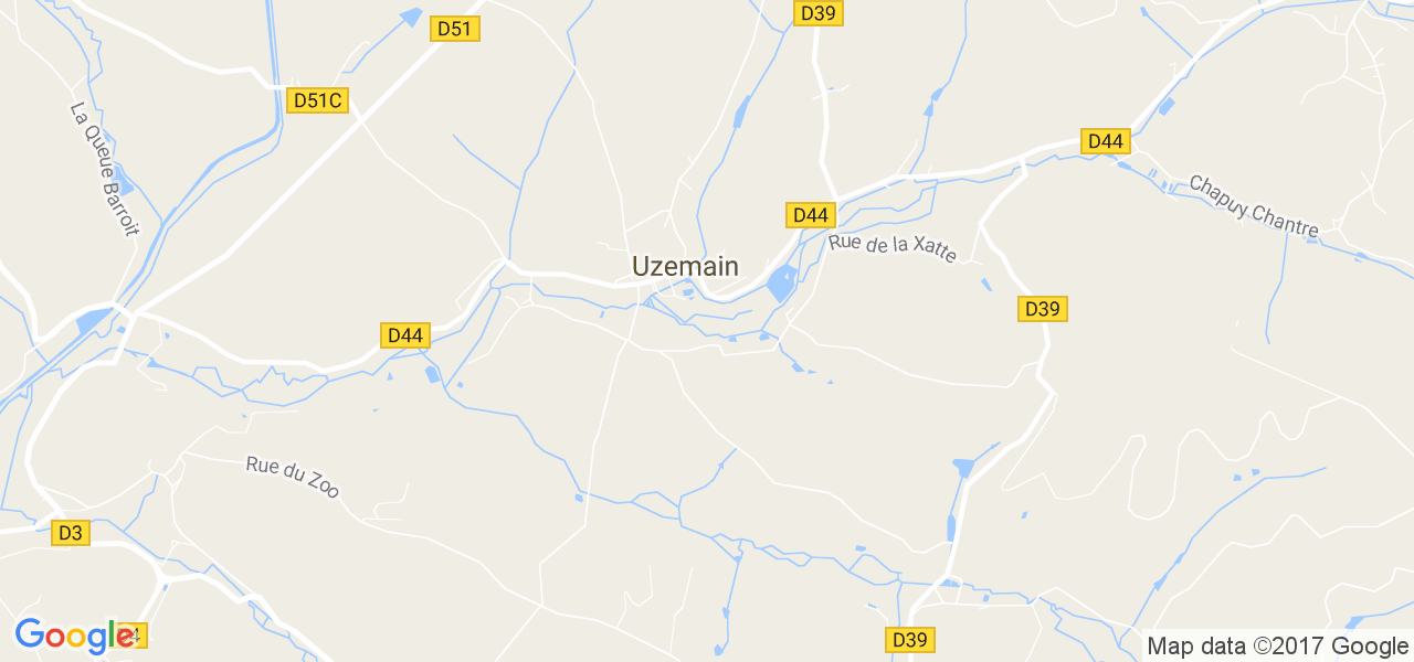 map de la ville de Uzemain