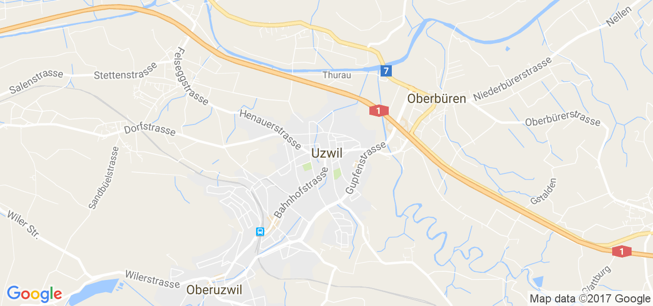 map de la ville de Uzwil