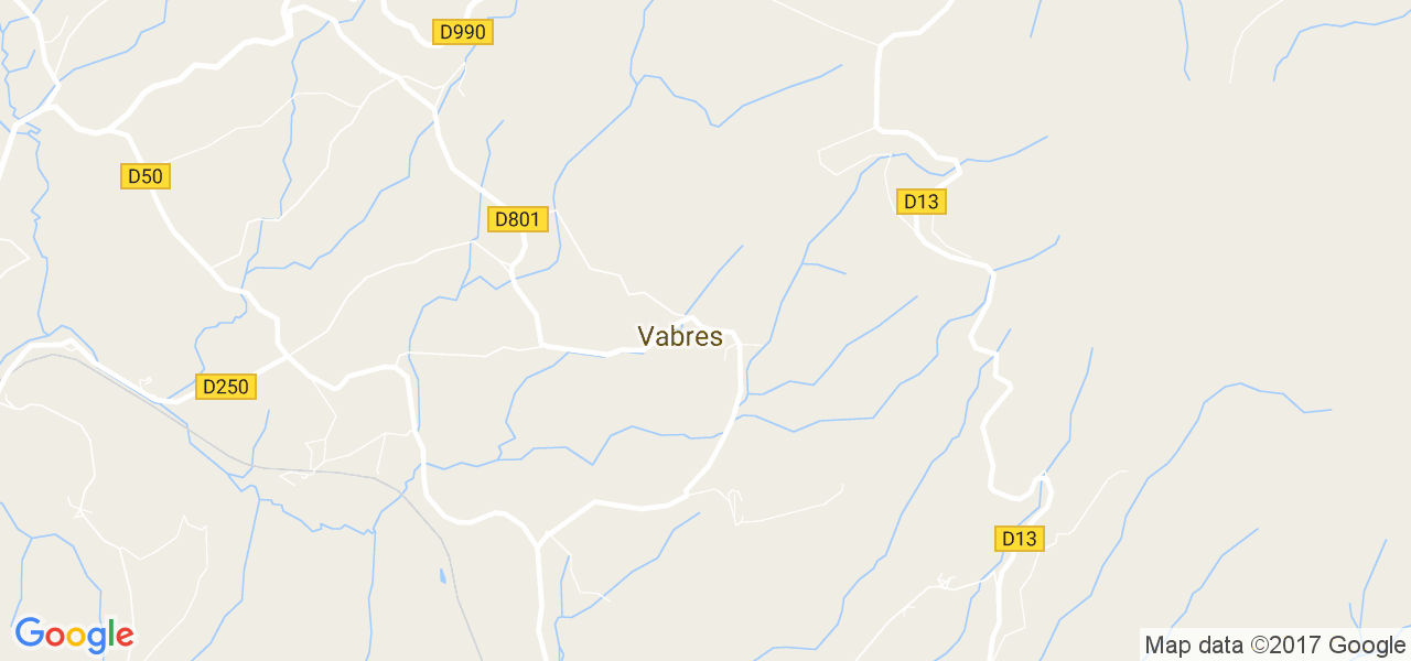 map de la ville de Vabres