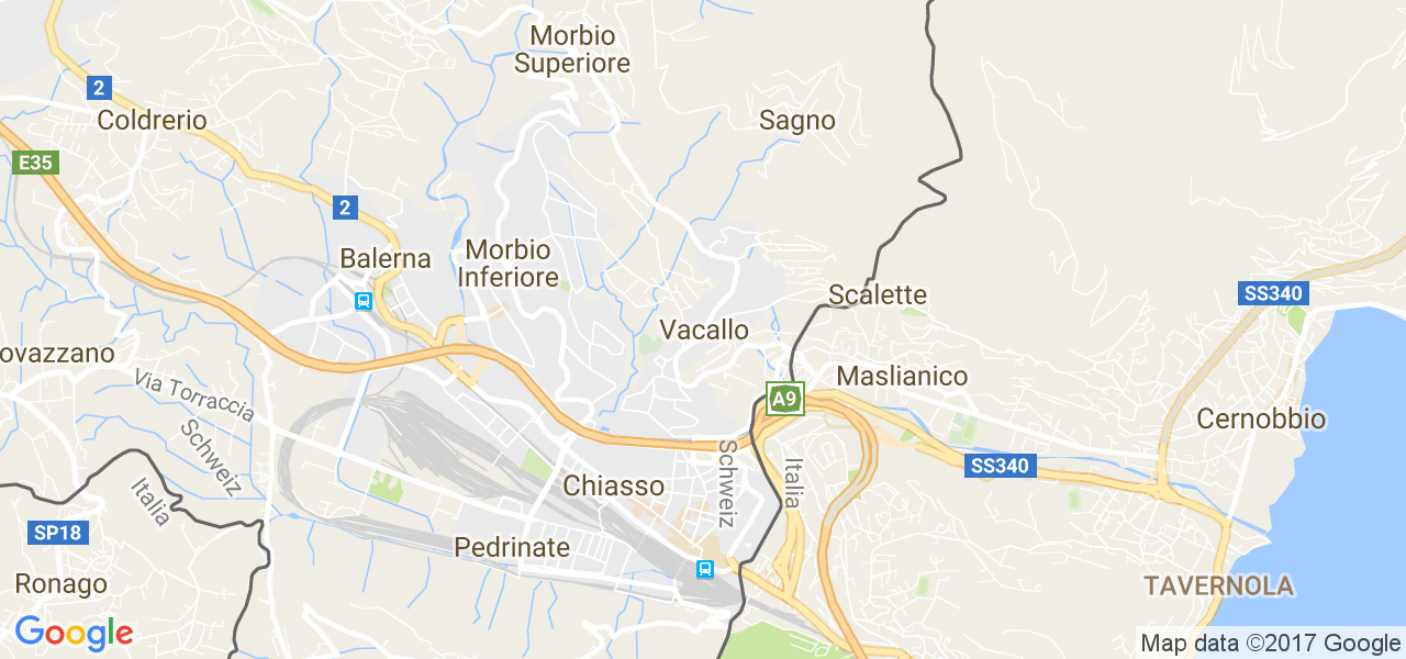 map de la ville de Vacallo