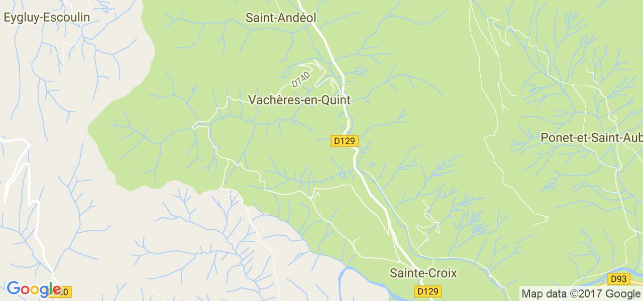 map de la ville de Vachères-en-Quint