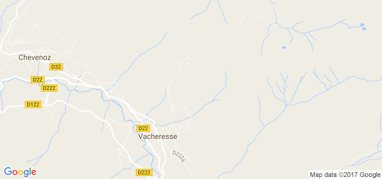 map de la ville de Vacheresse