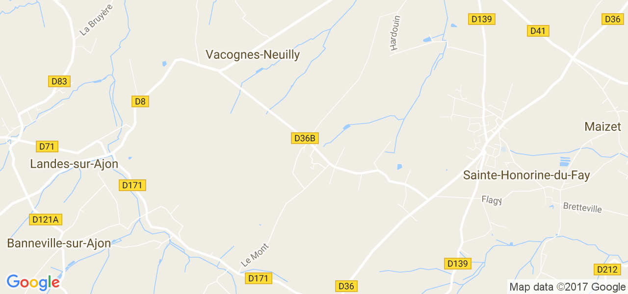 map de la ville de Vacognes-Neuilly