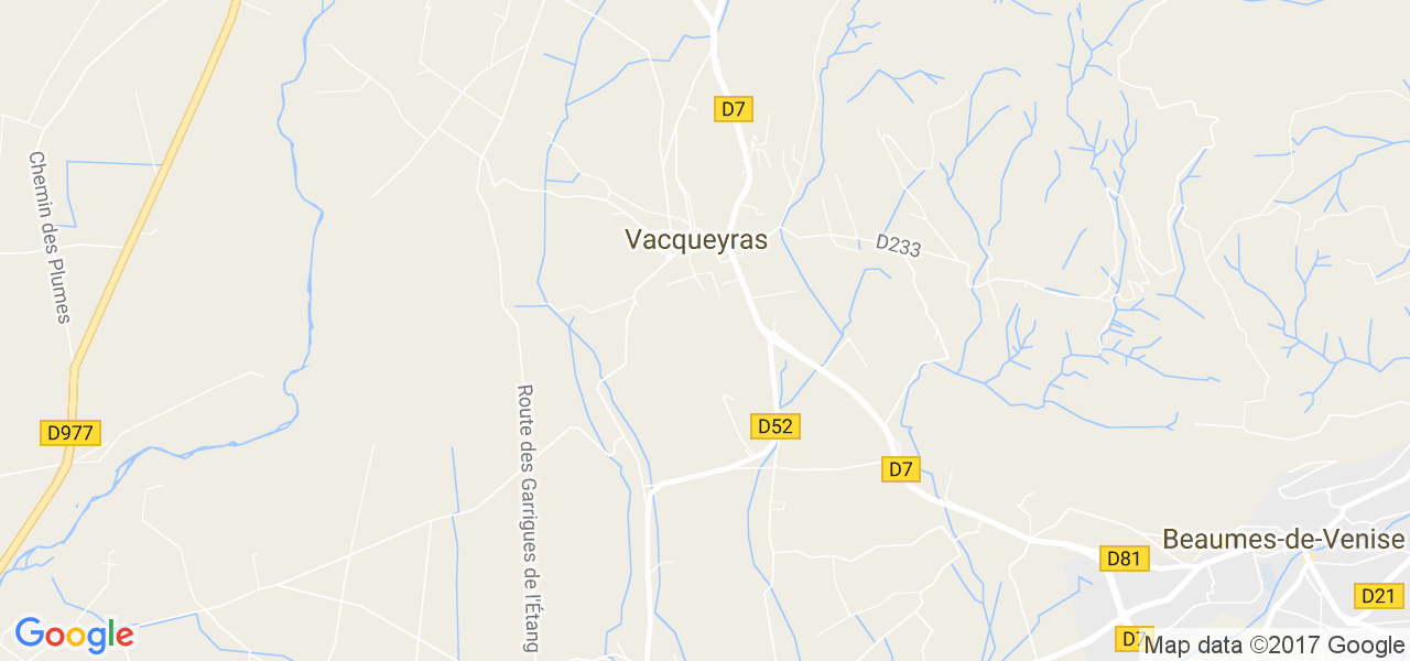 map de la ville de Vacqueyras