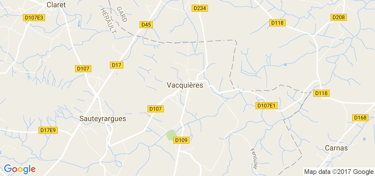 map de la ville de Vacquières