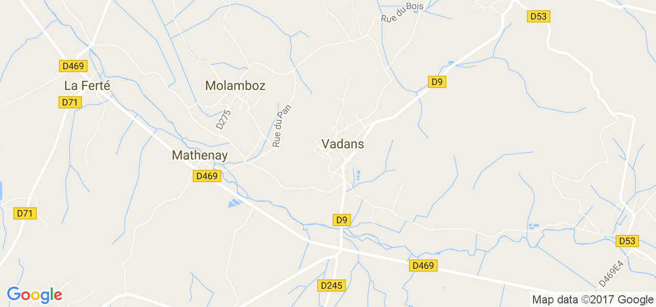 map de la ville de Vadans