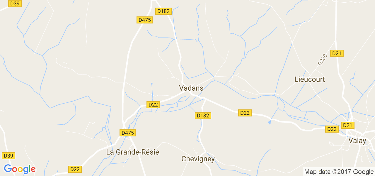 map de la ville de Vadans