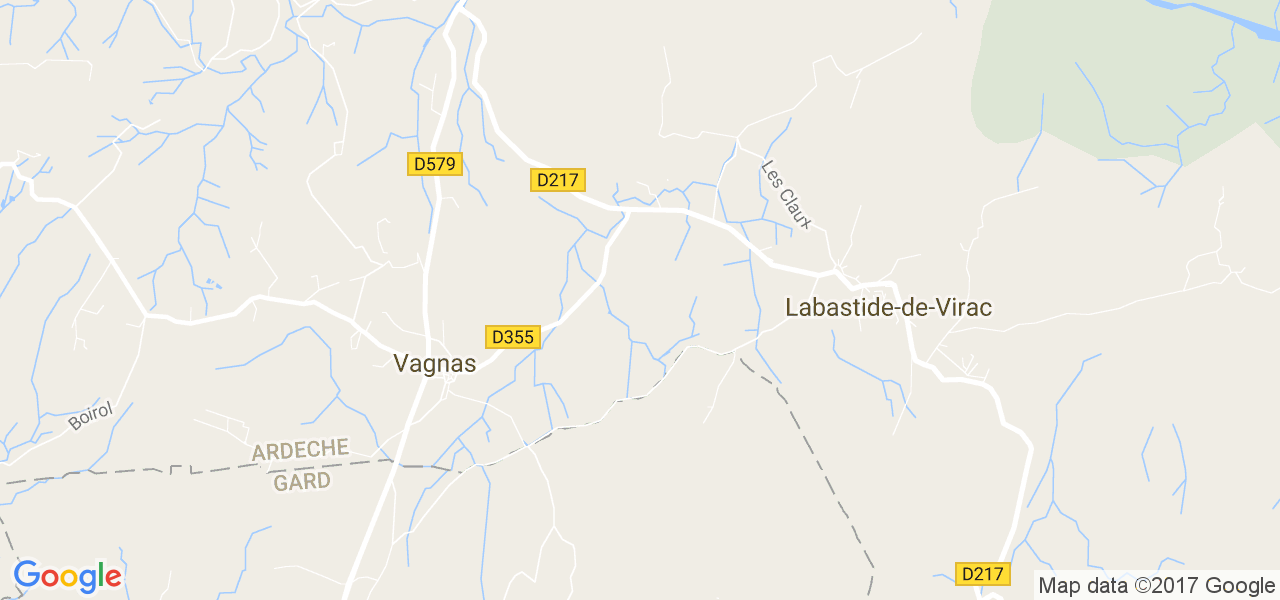 map de la ville de Vagnas