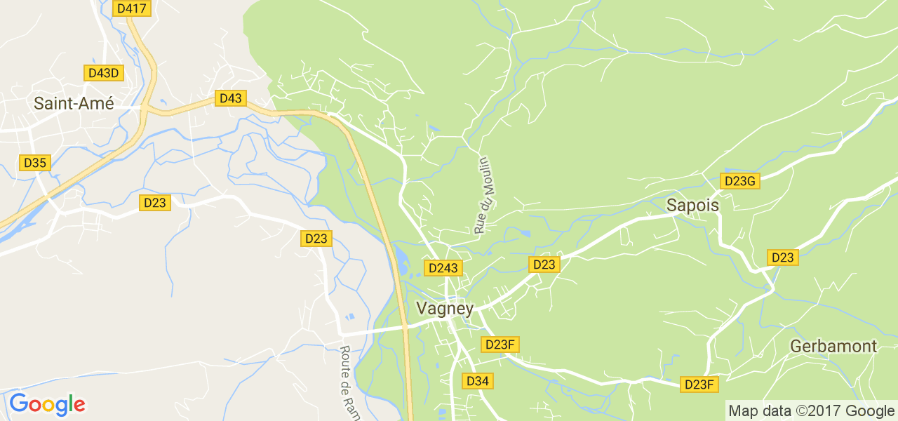 map de la ville de Vagney