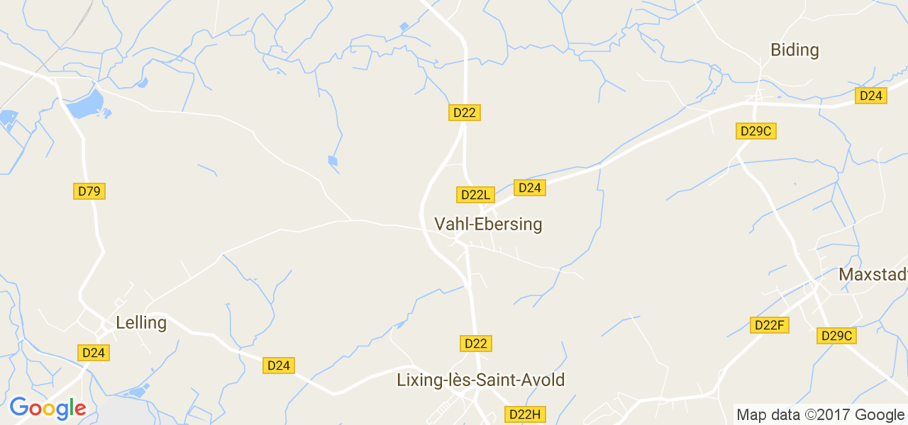 map de la ville de Vahl-Ebersing