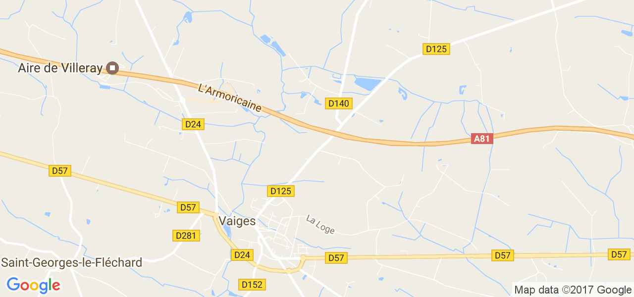 map de la ville de Vaiges