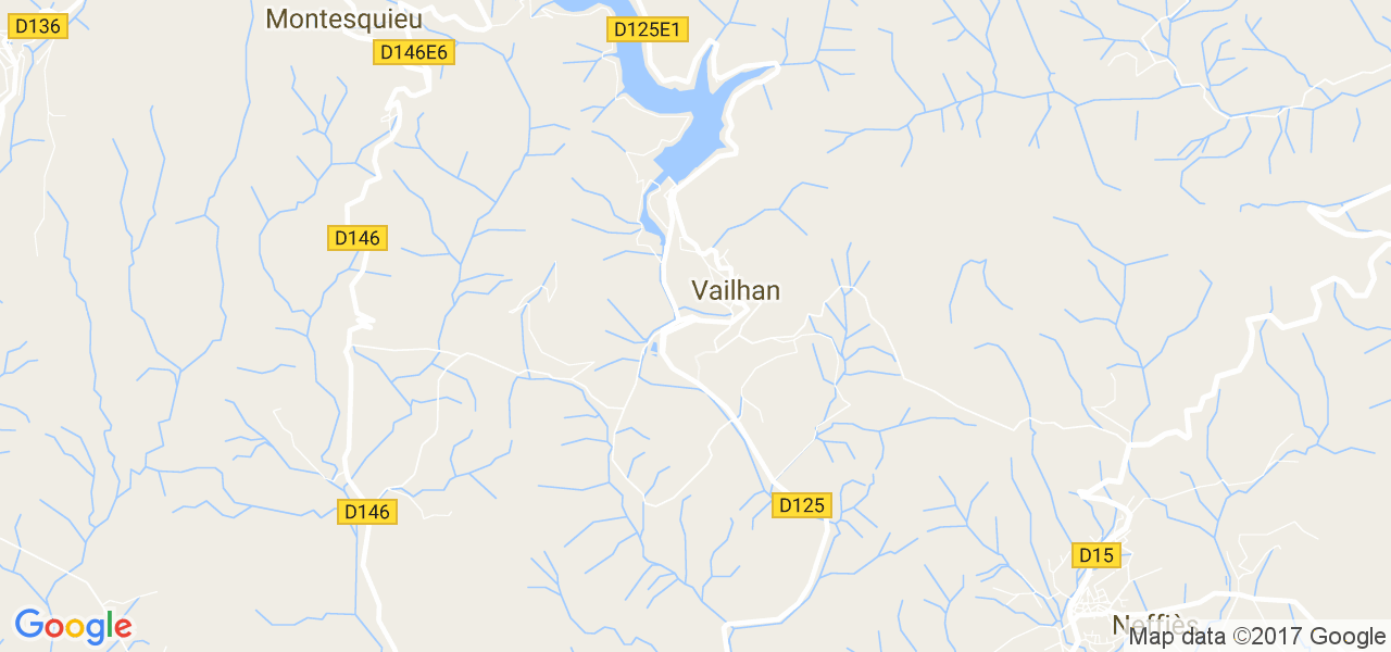 map de la ville de Vailhan