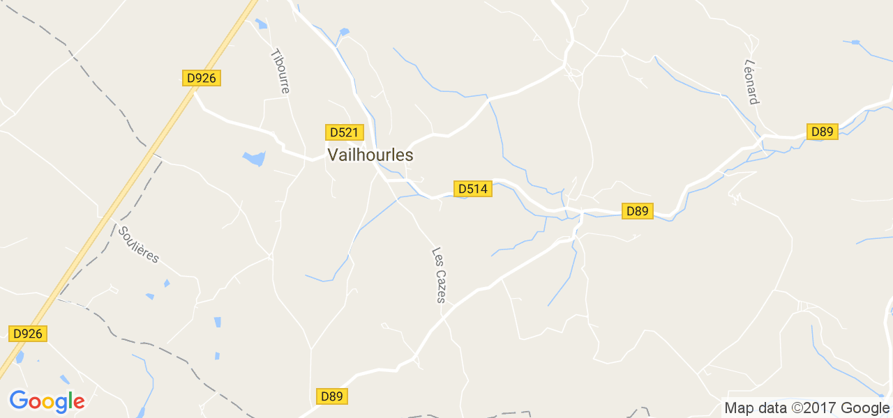 map de la ville de Vailhourles