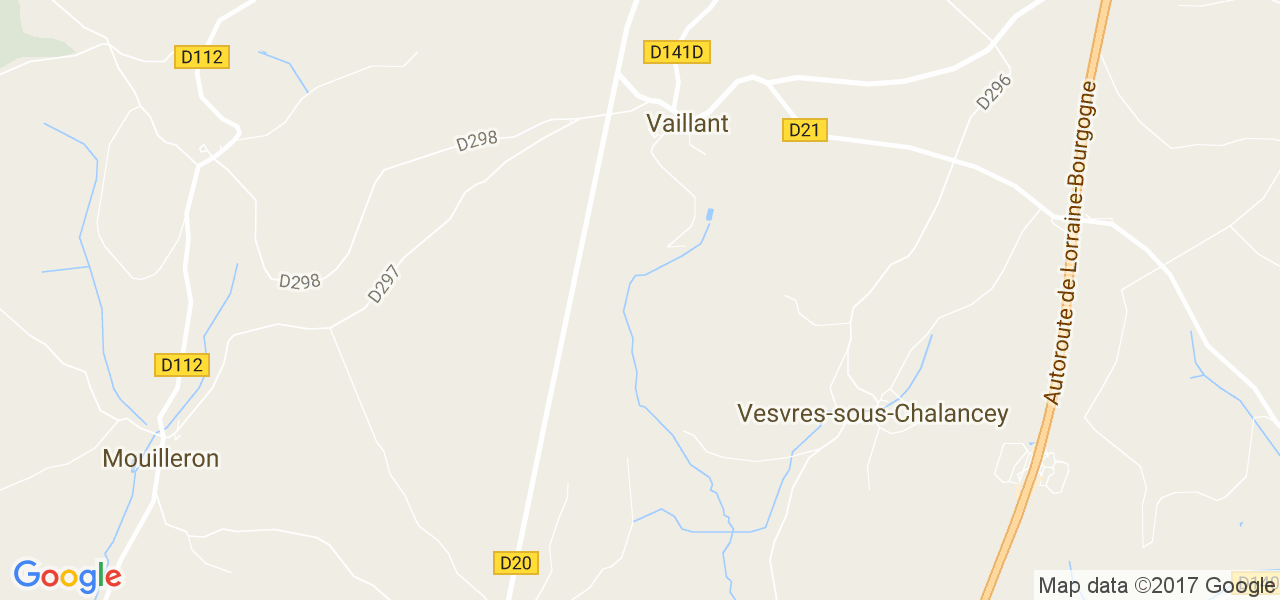 map de la ville de Vaillant