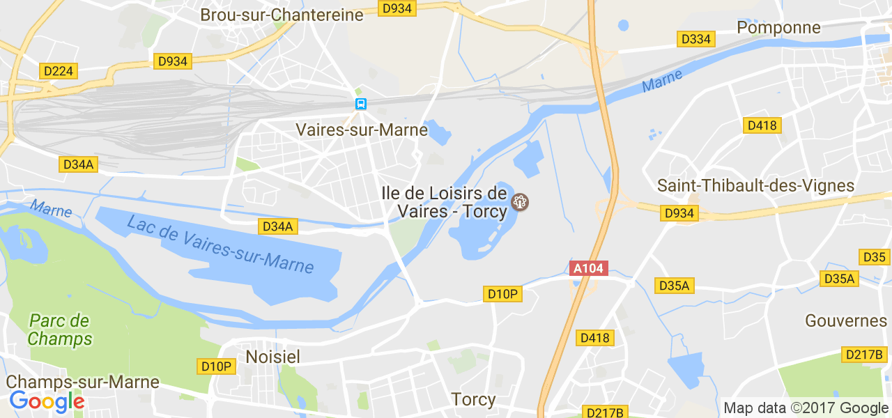 map de la ville de Vaires-sur-Marne