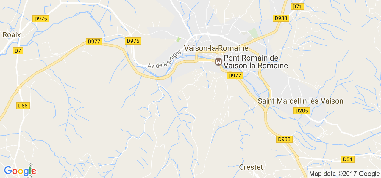 map de la ville de Vaison-la-Romaine