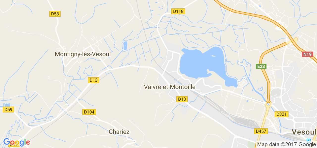 map de la ville de Vaivre-et-Montoille