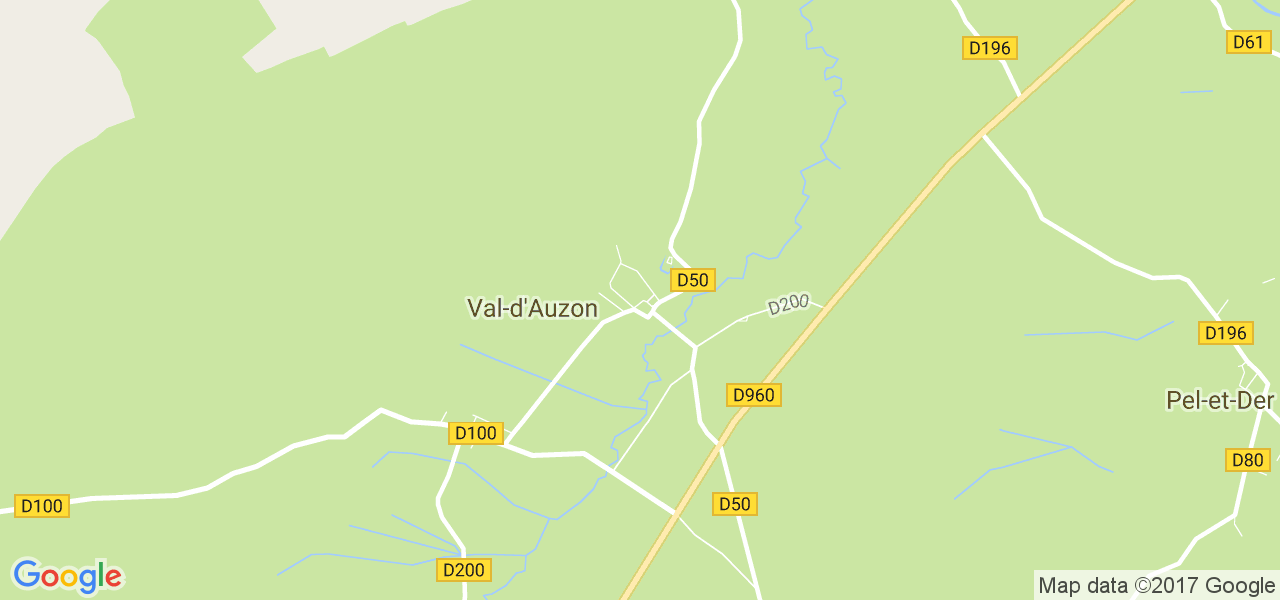 map de la ville de Val-d'Auzon