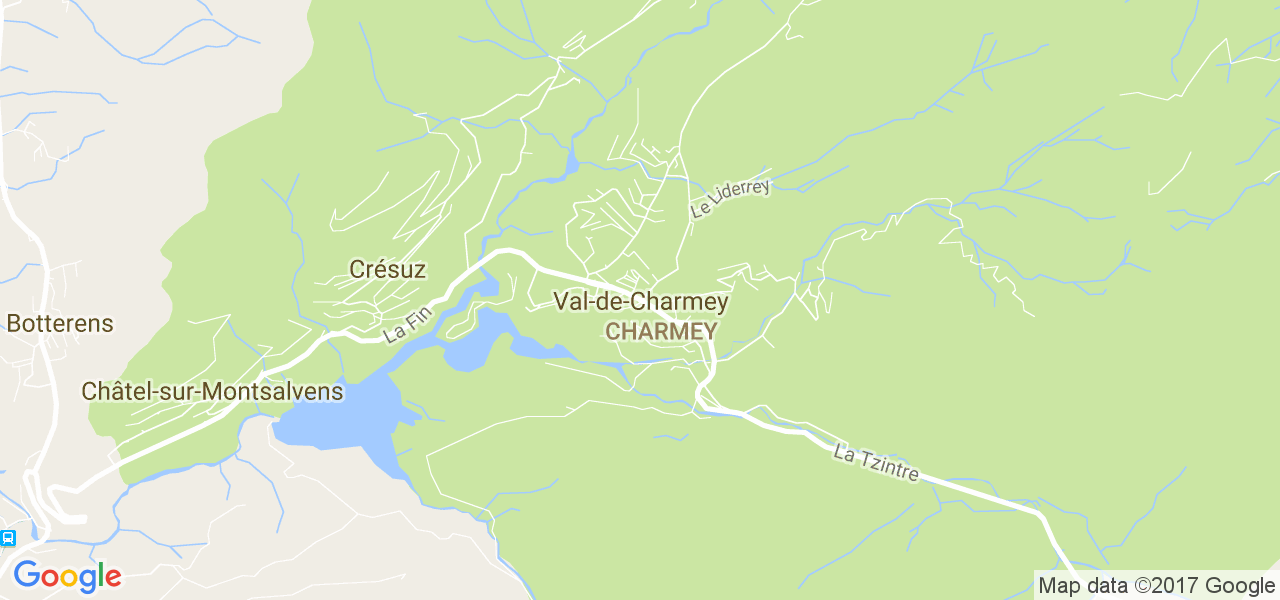 map de la ville de Val-de-Charmey