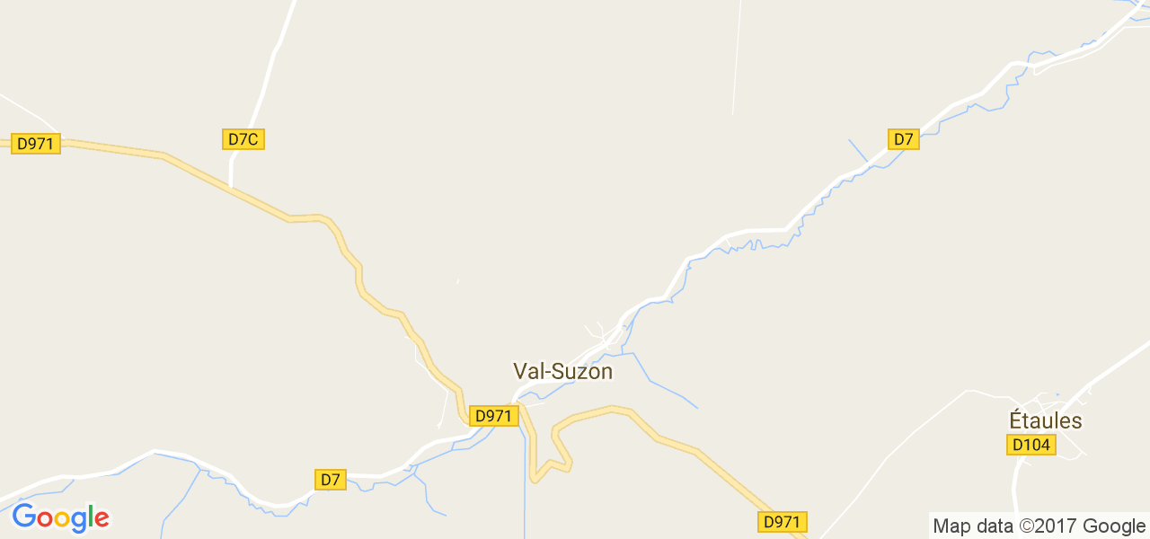 map de la ville de Val-Suzon